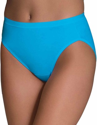 Fruit of the Loom Women's Tag Free Cotton Hi Cut Panties (Regular & Plus Size)