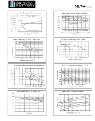 Mighty Max 6V 7Ah SLA Battery Replacement for Long Way LW-3FM7D