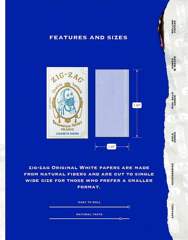 32 Ct. Original Rolling Papers Natura Original Gum Arabic Creates Perfect Seals