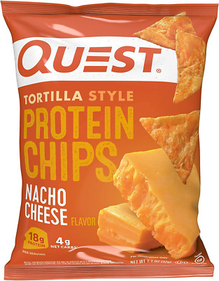 Tortilla Style Protein Chips, Low Carb, Nacho Cheese 1.1 Ounce (Pack of 12)