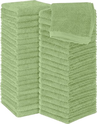 Cotton White Washcloths Set - Pack Of 24 - 100% Ring Spun Cotton,