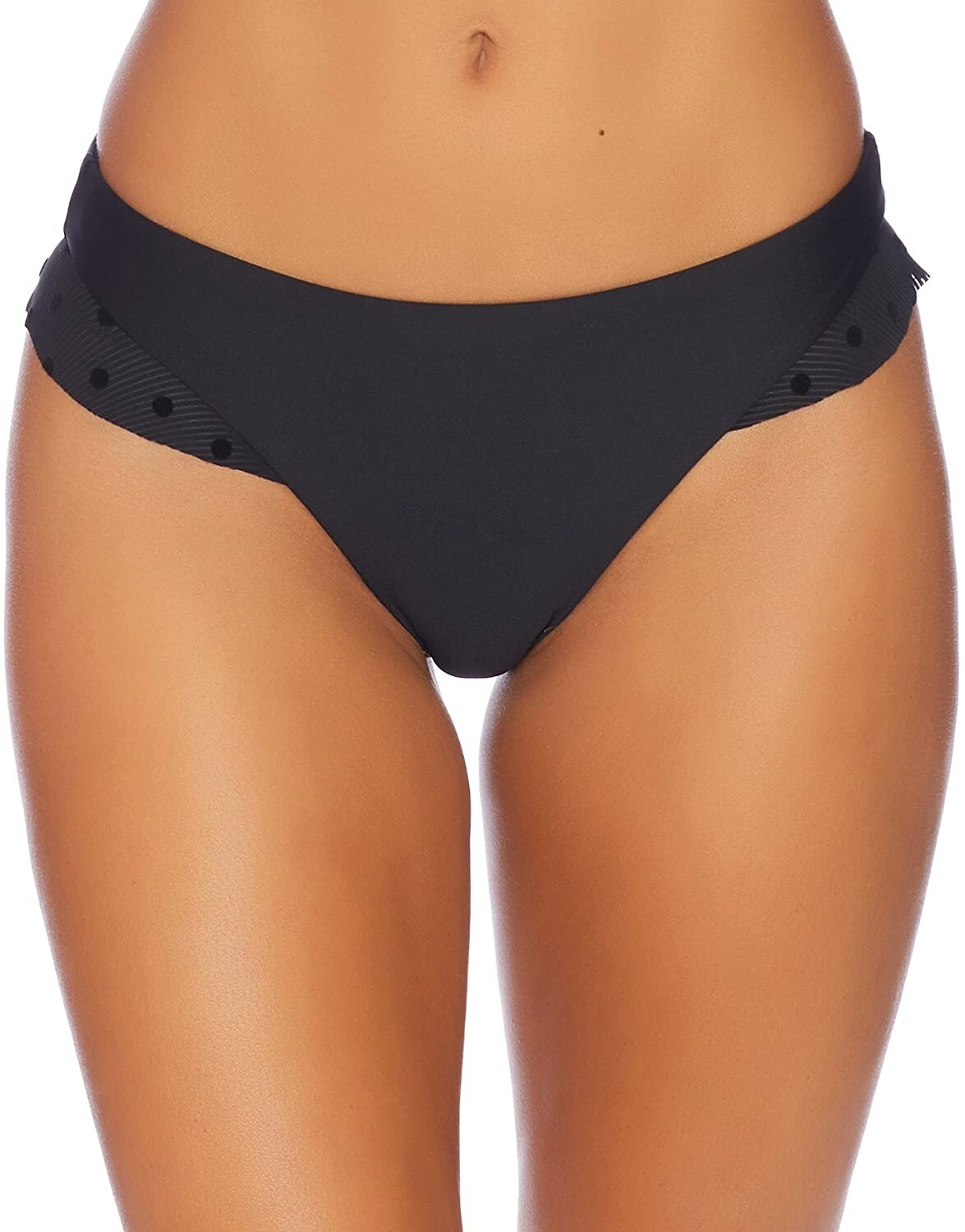 Ella Moss Womens 182951 Sheer Dot Retro Bikini Bottom Swimwear Size L