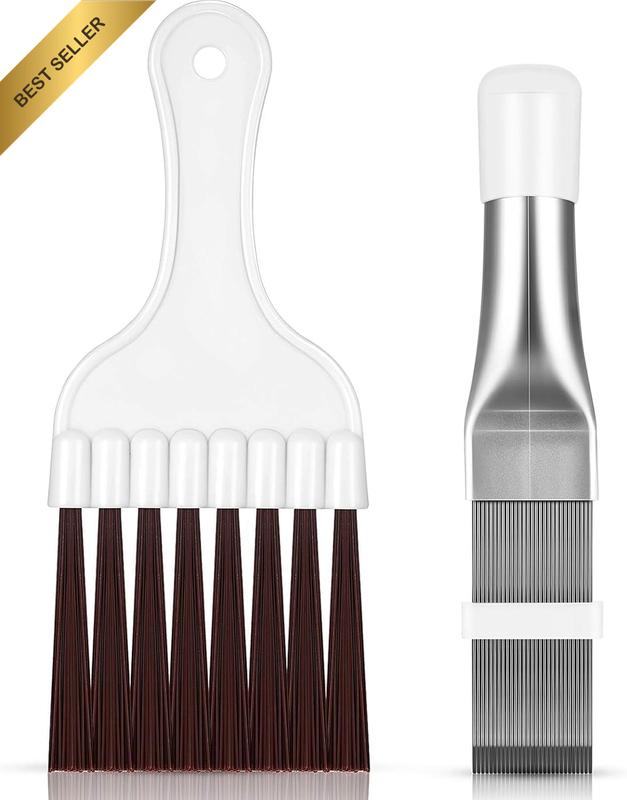 2 Pieces Air Conditioner Condenser Fin Comb, Fin Cleaning Brush Air Conditioner