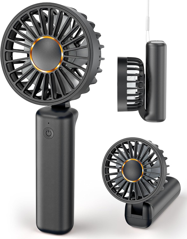 Handheld Mini Fan, Portable Fans 2000mAh USB Rechargeable, 180° Foldable, Ultra