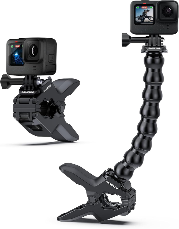 Jaws Flex Clamp Mount Gooseneck Clip Mount Compatible with Gopro Hero 13, 12, 11