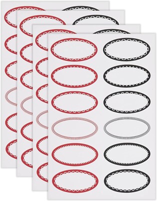 RSVP Oval Canning & Jelly Jar Labels, Small, 48 Count (Pack of 2)