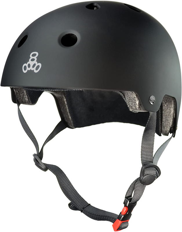 Triple Eight Bike Skateboard Helmet Black Matte Small Medium Dual Certified