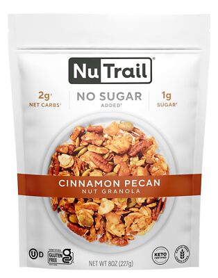  Nut Granola Cereal, Cinnamon Pecan, No Sugar Added, Gluten Free, Grain F