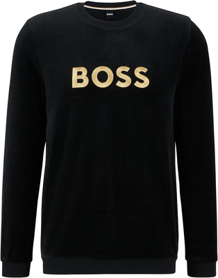 Boss velour sale crew neck sweatshirt