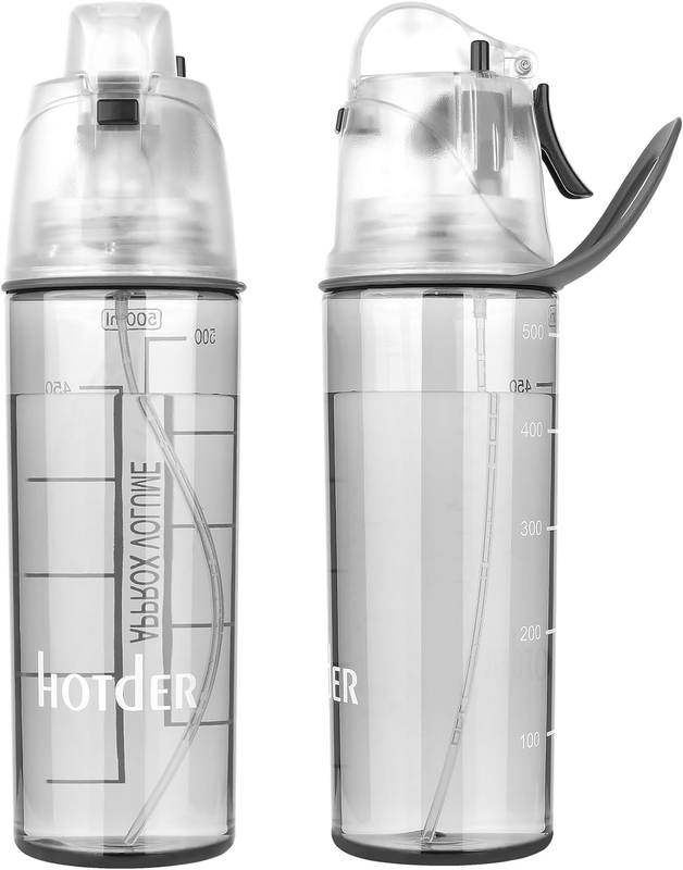 Water Bottle 16 OZ, Tritan Water Bottle with Mister, 2 in 1 Water Spray Bottle B