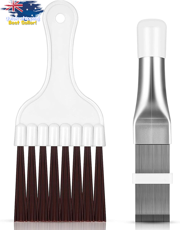 AC Fin Comb Set - 2 Pcs Air Conditioner Cleaner & Slats Tool, Coil Brush