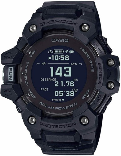 Pre-owned Casio G-shock G-squad Gbd-h1000-1jr Gps Solar Men's Watch Bluetooth In Box