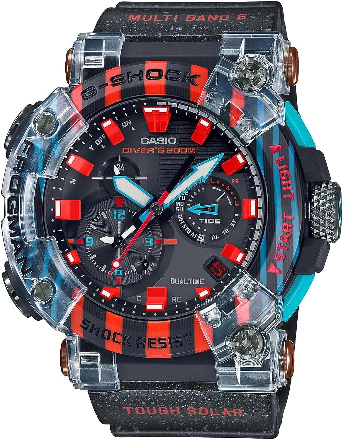 Pre-owned Casio G-shock Gwf-a1000apf-1ajr Frogman 30th Anniversary Poison Dart Frog Tough