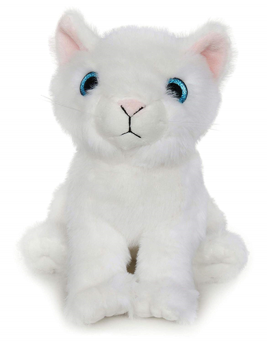 Ice King Bear Cute Big Eyes Cat Stuffed Animal Plush Toy 10 Inches White
