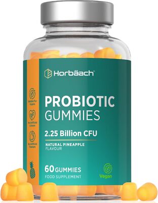 Probiotic Gummies Immune Support Gut Digestion Energy + Vitamins C, B3, B5, B12
