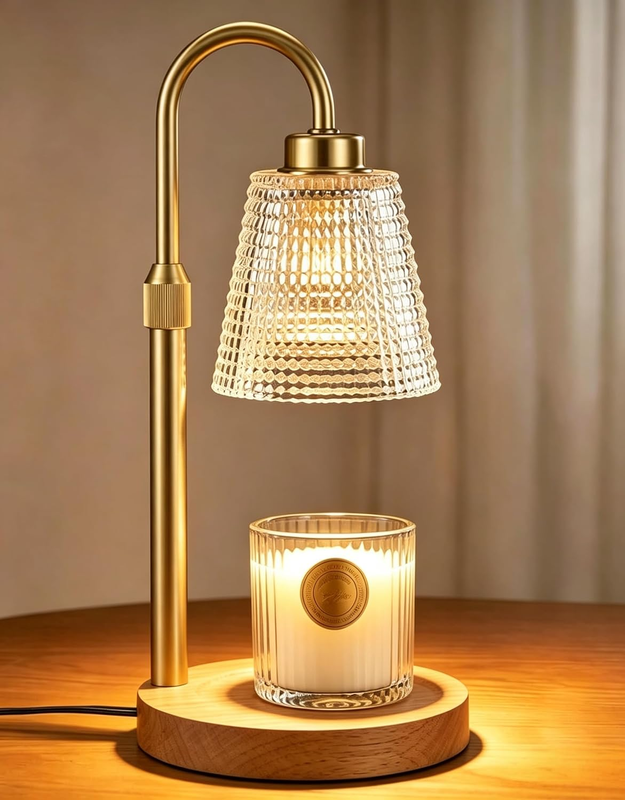 Candle Warmer Lamp with Timer, Dimmable Candle Warmer for Jar Candles, Height Ad