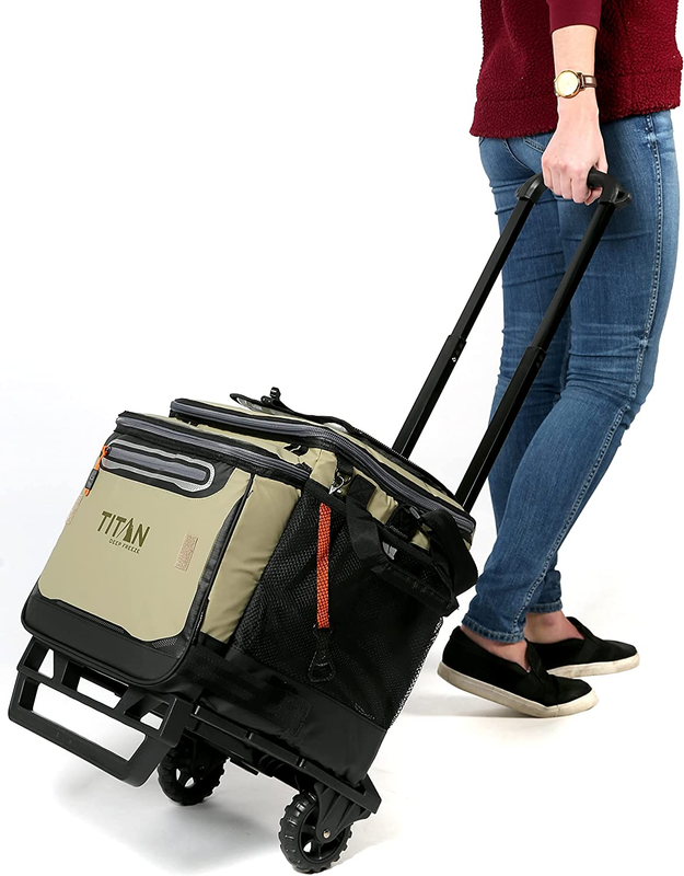 Arctic Zone Titan Deep Freeze Wheeled Cooler - 60 Can Rolling Cooler - Moss Gree
