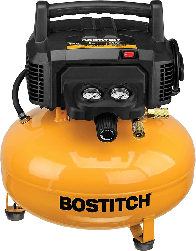 Pancake Air Compressor, Oil-Free, 6 Gallon, 150 PSI (BTFP02012)
