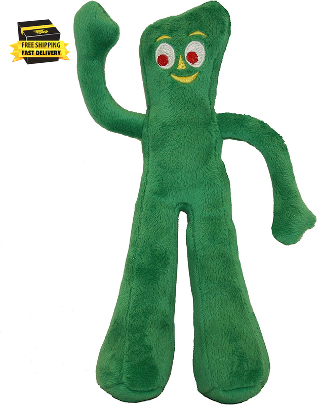 Gumby Plush Filled Dog Toy, Green, 9 Inch (Pack of 1) ⭐️