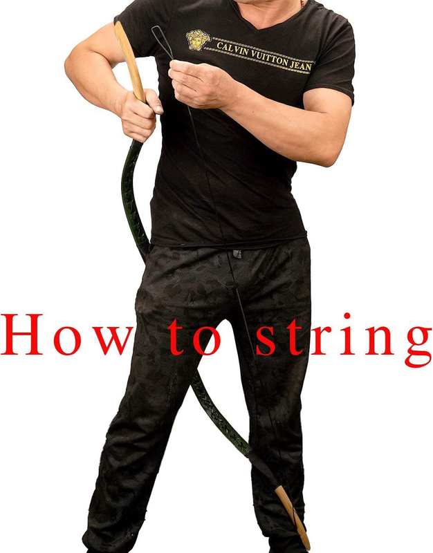 AF Archery Fiberglass Bow Traditional Recurve Longbow Horse Bow Handmade