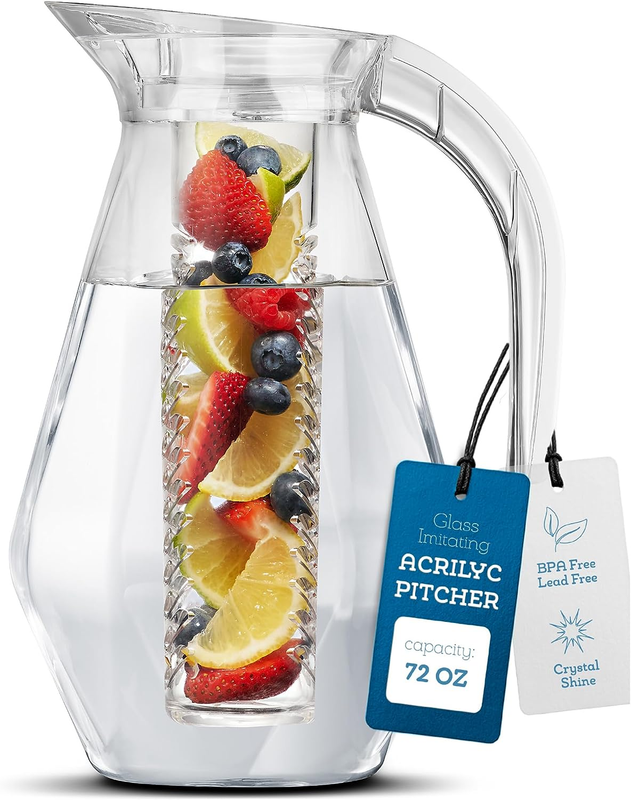 Infuser Pitcher, Cold Brew Pitcher, 72 Oz Water Pitcher With