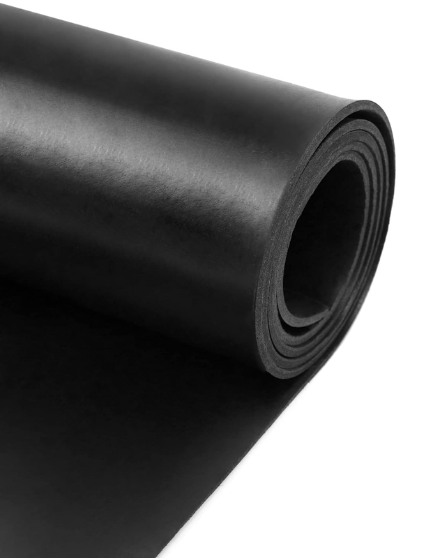 Rubber Sheet Roll, Solid Rubber Gasket Strip, 48" Long x 12" Wide x 1/8" Thick,