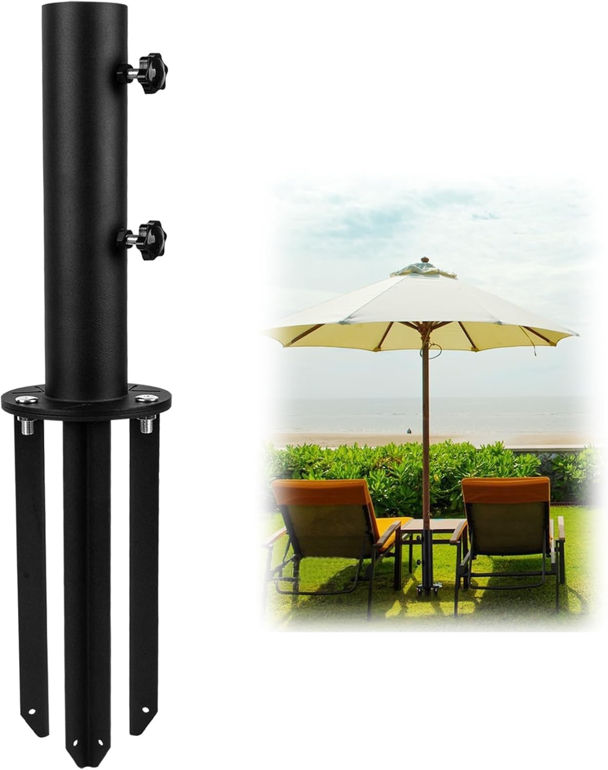 Patio Umbrella Stand Base,Heavy Duty Outdoor Umbrella Holder 3