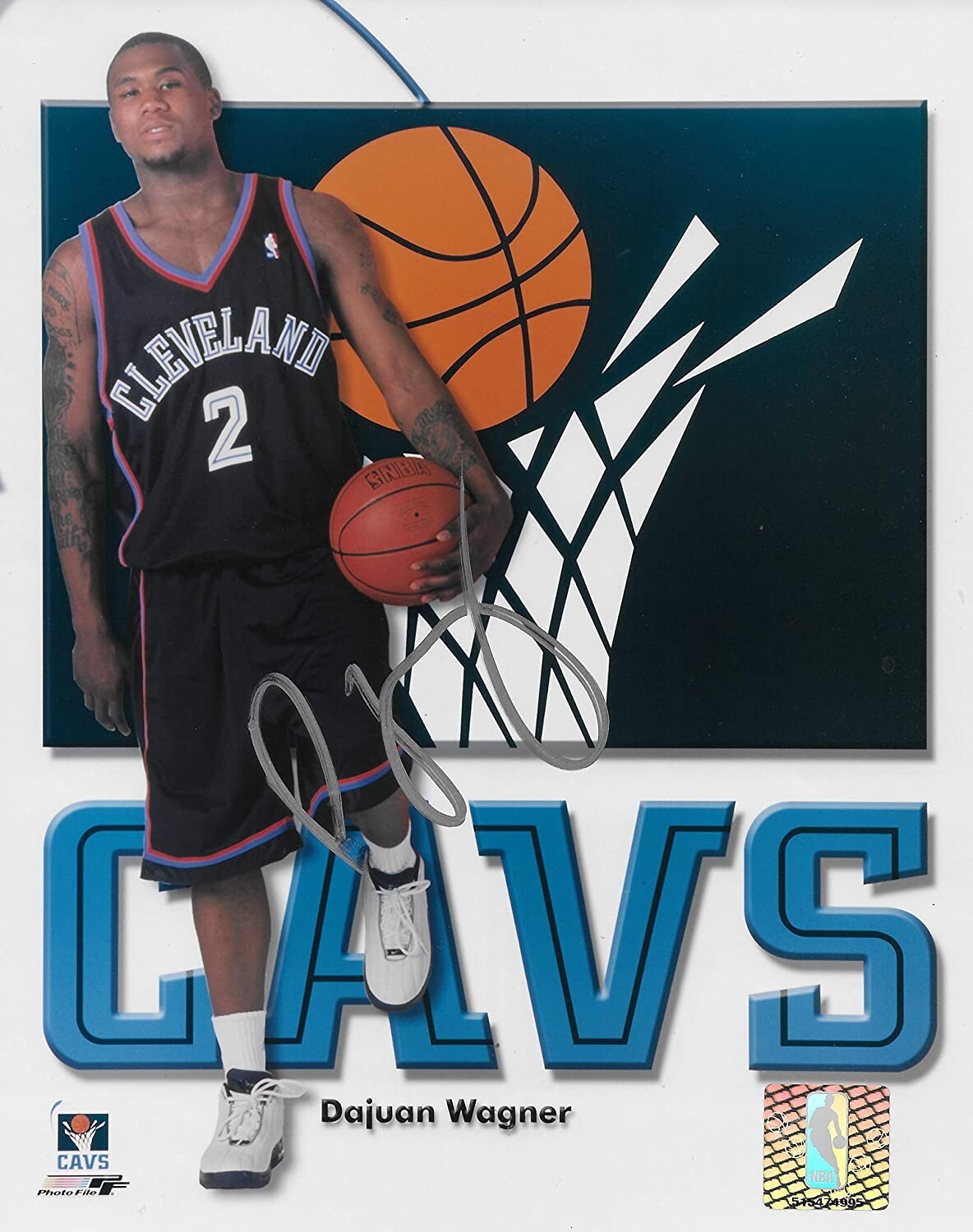 Dajuan Wagner signed Cleveland Cavaliers basketball 8x10 photo COA Dajuan Wagner signed Cleveland Cavaliers basketball 8x10 photo COA