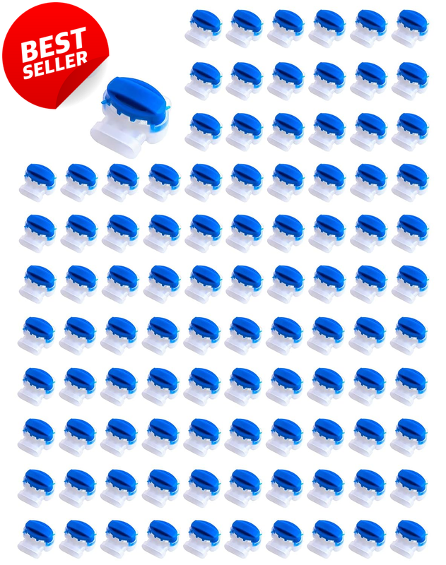 100PCS 3-Way Wire Connectors IDC 314 Waterproof 22-14 AWG Pigtail - US