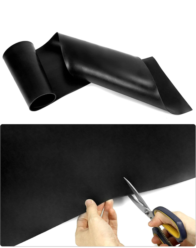 Rubber Sheet Roll, Solid Rubber Gasket Strip, 48" Long x 12" Wide x 1/8" Thick,