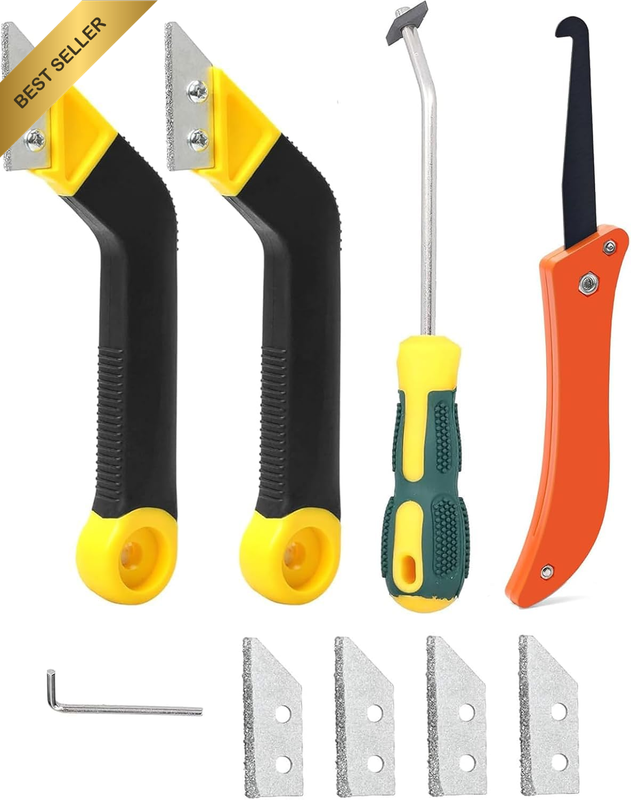 9 Pcs Grout Float Sets 4 Pieces Extra Blades Replacement and Wrench Assortment K