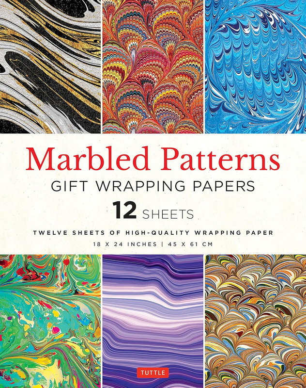 Marbled Patterns Gift Wrapping Papers - 12 Sheets: 18 X 24 Inch (45 X 61 Cm) Wra