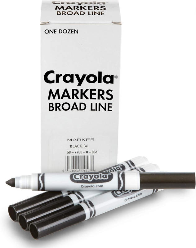 - Black (12ct), Markers For Kids, Bulk School Supplies For T
