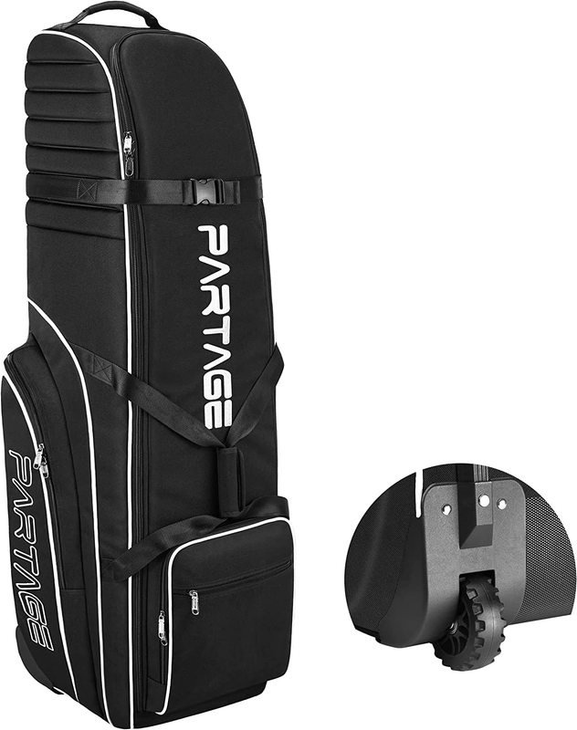 Travel Bag With Wheels Golf Travel Case For Airlines 900d Heavy Duty Black