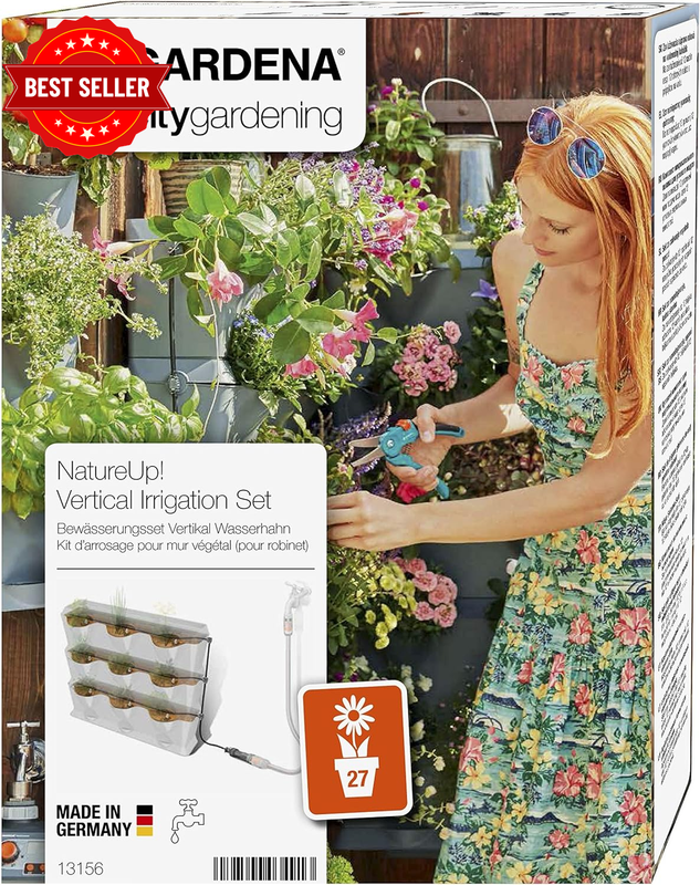 Natureup! Micro-Irrigation Vertical Kit: Watering System for up to 27 Plants (13