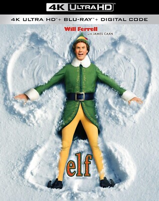 Elf (4K Ultra HD, 2003) NEW, W/ SLIPCOVER, Will Ferrell
