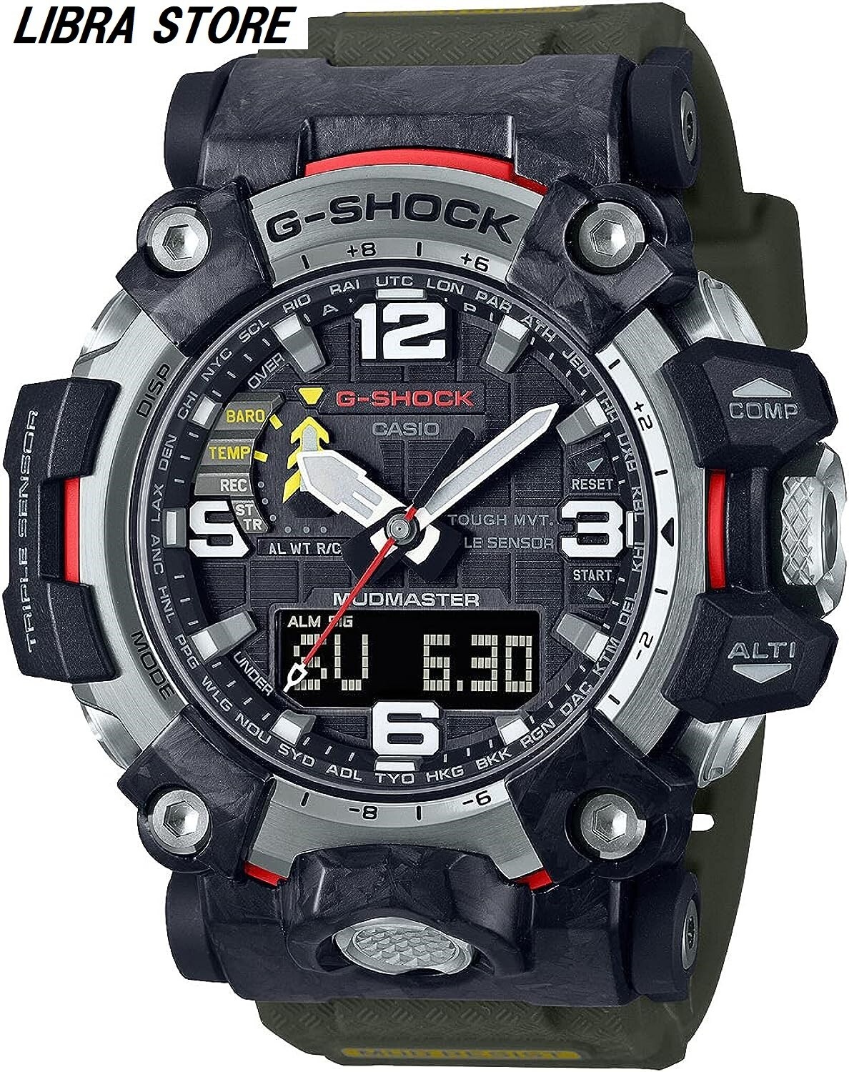 Pre-owned Casio G-shock Mudmaster Green Gwg-2000-1a3jf Men's Watch Express From Japan