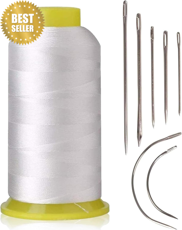Bonded Nylon Sewing Thread 1500 Yds with Needles Kit - High-Strength for Leather