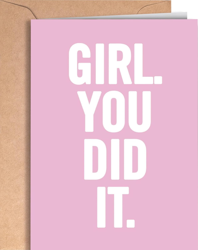 Funny and Original Graduation Card for Her with Envelope | Inspirational Card fo