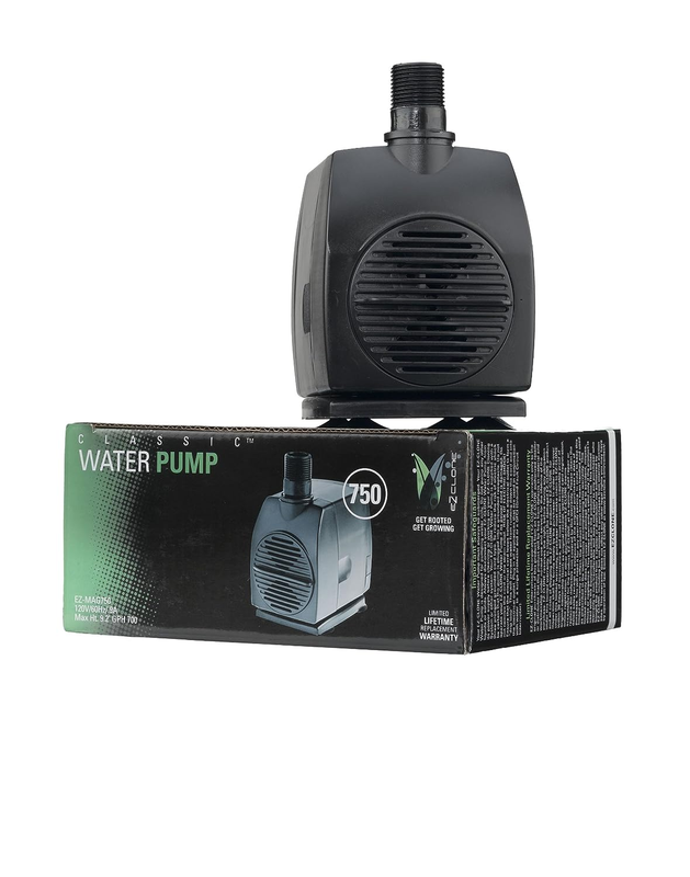 EZ Clone EZWP-750 750 Plant Cloning Equipment, 700 GPH Pond-Water-Pumps, Natural
