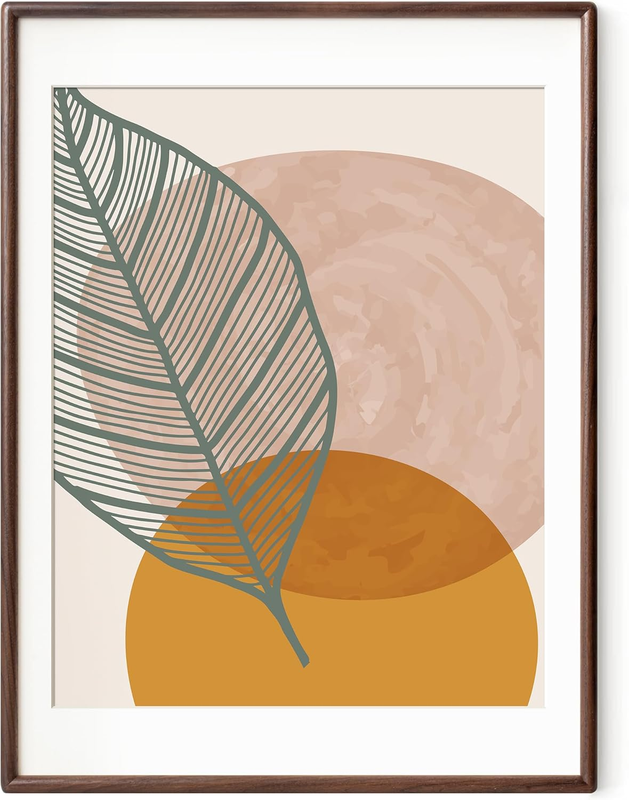 18 X 24 Picture Frame - Solid Walnut Frame 18X24 Matted to 16X20 - Rounded Corner Walnut Photo Frame 18 by 24 with Tempered Glass - Natural Wood Poster Frame with Removable Ivory Mat - Walnut