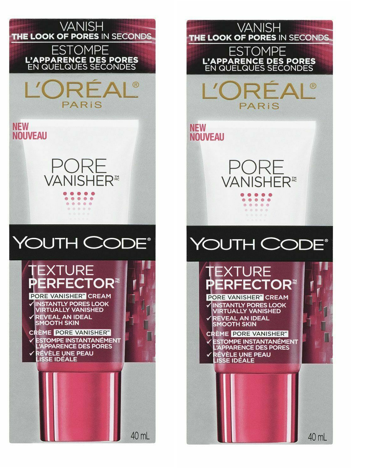 2 PACK L'Oreal Paris Youth Code Texture Perfector Pore
