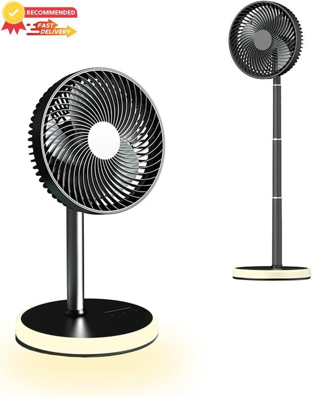 Rechargeable Battery Fan 4 Speed USB 7.7