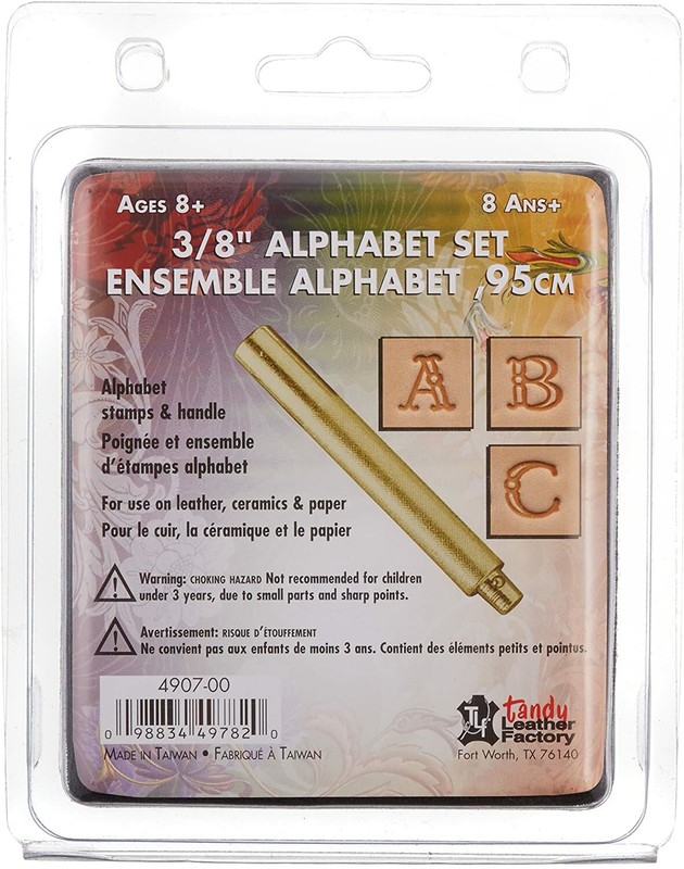 Tandy Leather Alphabet Stamp Set 3/8" (1 cm) Fancy 490700 98834497820