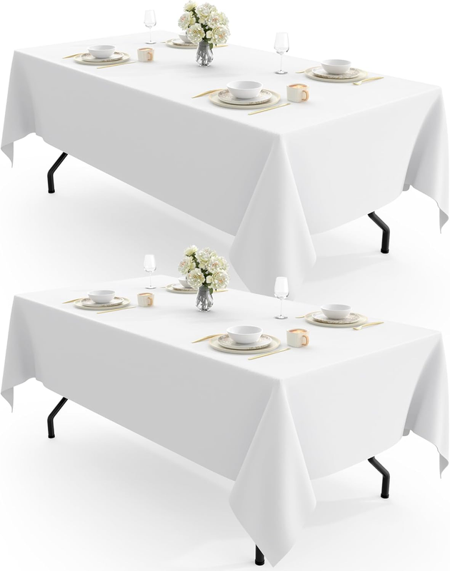 Table Cloth - Polyester Table Cloth for Rectangular Table, 60''x84'' Tablecloth,
