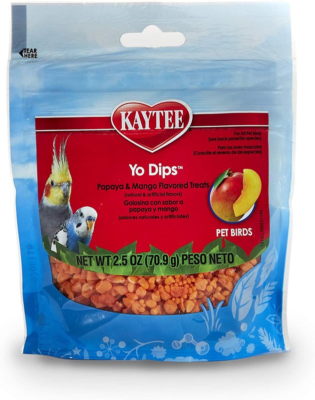 Kaytee Mango Flavored Yogurt Dipped Papaya Treats for All Pe