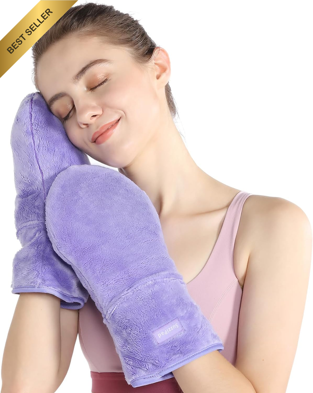 Heated Gloves for Fatigue Soothing, Microwavable Glove for Women to Reduce Disco