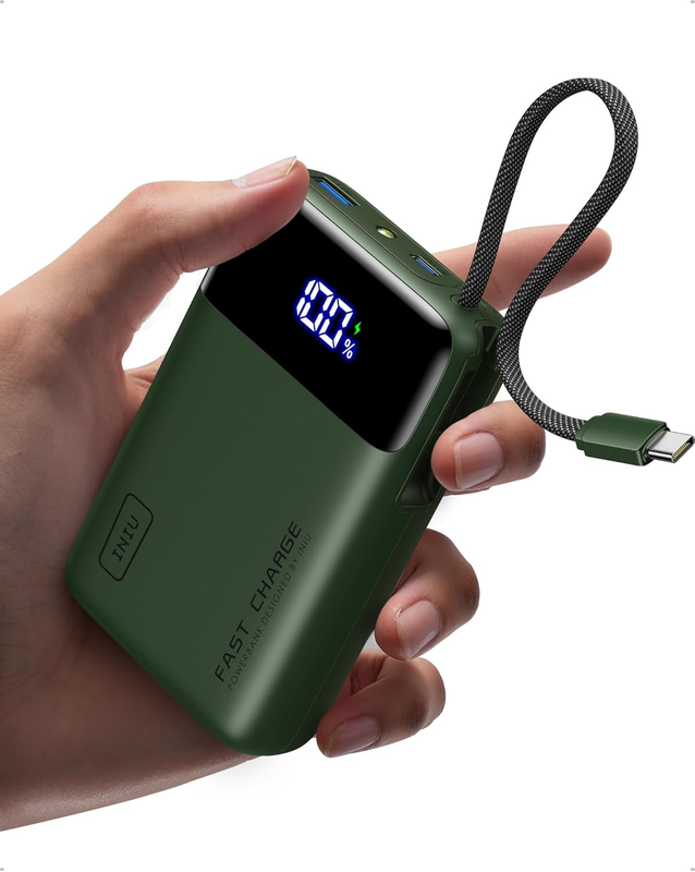 INIU 45W Power Bank, Ultra Klein 20000Mah Mit Integriertem USB C Kabel