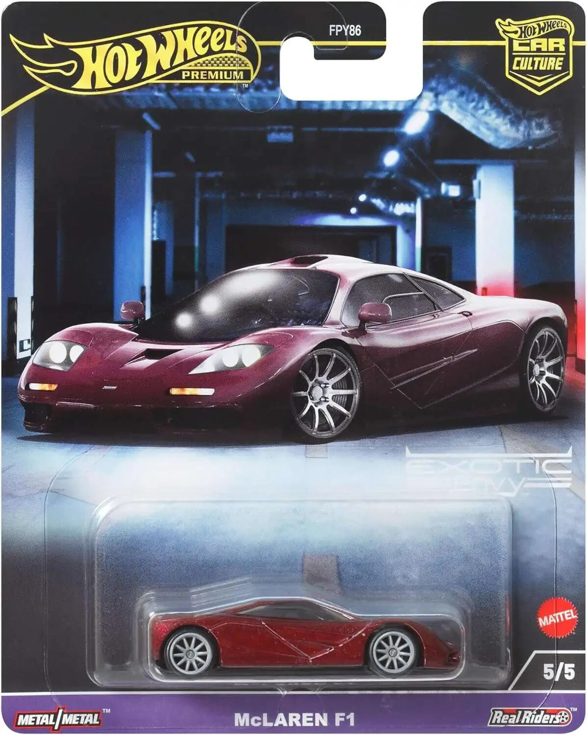 Hot Wheels Premium Car Culture McLaren F1 1:64 Scale Die-Cast Real Riders  Tires | eBay