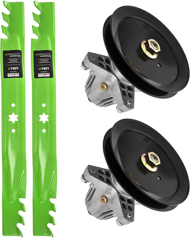 Spindle Toothed Blade Kit for MTD Cub Cadet 46 Inch Deck LTX1045 LTX1046